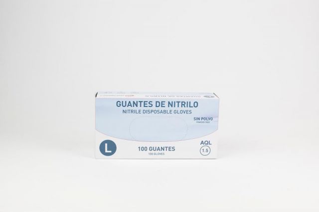 Guante nitrilo s/p talla L (Caja 100 ud.)